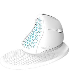 Wireless Ergonomic Mouse Delux M618XSD BT+2.4G RGB (white)