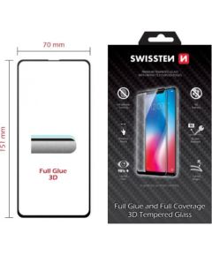 Swissten Ultra Durable Full Face Tempered Glass Aizsargstikls Apple iPhone 14 Plus Melns