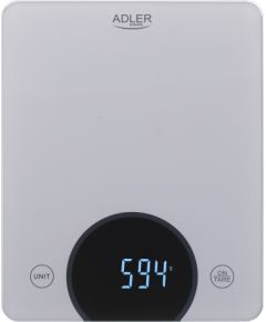 Adler Kitchen Scale AD 3173s Maximum weight (capacity) 10 kg, Graduation 1 g, Display type LED, Grey