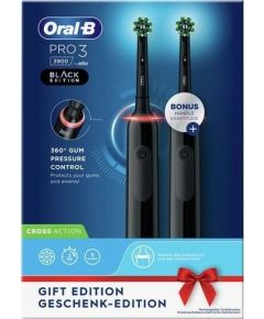 Oral-B Duo Pack of Two Electric Toothbrush Pro 3900 Black / White Edition