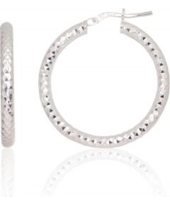 Серебряные серьги-кольца #2203723, Серебро	925°, 4.6 гр.