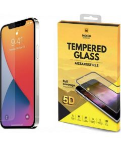 Mocco Full Glue 5D Signature Edition Tempered Glass Aizsargstikls Pilnam Ekrānam Apple iPhone 12 / 12 Pro Melns