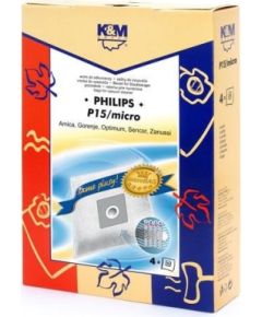 K&M oдноразовые мешки для пылесосов PHILIPS / CONCEPT / SENCOR / ZANUSSI (4шт)