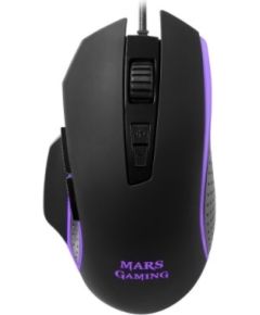 Mars Gaming MM018 Spēļu Pele ar Papildus Pogām / RGB / 4800 DPI / USB / Melna