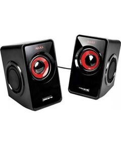 Mars Gaming MS1 Stereo Datora Skaļruņi / 2x 5W / 3.5mm Audio / USB Strāvas pieslēgums / Melnas