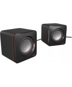 Mars Gaming MAS0 Stereo Datora Skaļruņi / 2x 4W / 3.5mm Audio / USB Strāvas pieslēgums / Melnas