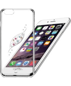 X-Fitted Пластиковый чехол С Кристалами Swarovski для Apple iPhone  6 / 6S Серебро / Грациозный Лист
