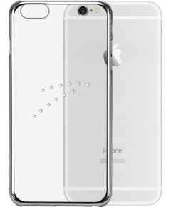 X-Fitted Aizmugurējais Plastikata Apvalks ar Swarovski Kristāliem Priekš Apple iPhone 6 / 6S Sudrabs / Dimanta Bulta