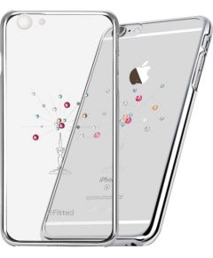 X-Fitted Aizmugurējais Plastikata Apvalks ar Swarovski Kristāliem Priekš Apple iPhone 6 / 6S Sudrabs / Zvaigžņu Debess