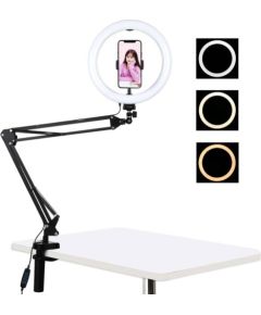 Puluz Desktop arm stand with 26cm LED Vlogging Ring PKT3090B