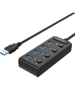 Orico  USB 3.0. Hub with switches, 5x USB (black)