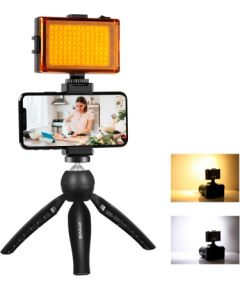 Puluz Live broadcast kit tripod mount + LED lamp + phone clamp