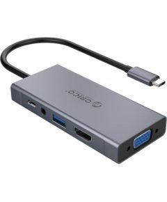 Orico 5-in-1 Adapter Hub, HDMI 4K + USB 3.0 + VGA + AUX + USB-C PD 60W
