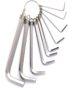 Hex Key Sets 1.5-10mm Deli Tools EDL3100 (silver)