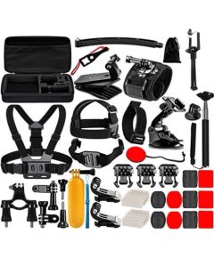 Puluz 50 in 1 Accessories Ultimate Combo Kits for sports cameras PKT39