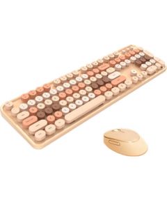 Wireless keyboard + mouse set MOFII Sweet 2.4G (beige)