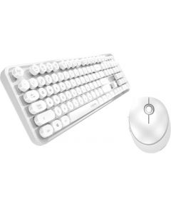 Wireless keyboard + mouse set MOFII Sweet 2.4G (white)