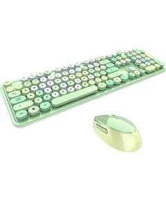 Wireless keyboard + mouse set MOFII Sweet 2.4G (green)