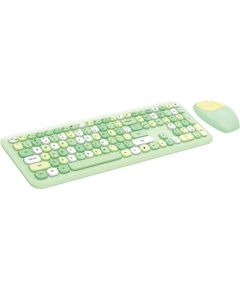 Wireless keyboard + mouse set MOFII 666 2.4G (Green)