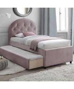 Кровать LARA 90x205см, с матрасом HARMONY UNO, розово-лиловый