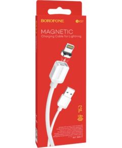 Borofone Magnetic BX57 Zibens kabelis 100 cm balts