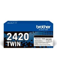 BROTHER TN2420 TWIN-PACK BLACK TONERS (BK = 3,000 PAGES/CARTRIDGE)