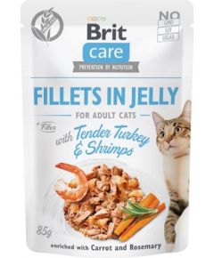 BRIT Care Fillets in Jelly - turkey and shrimp jelly - wet cat food - 85 g