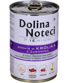 DOLINA NOTECI Premium Rich in rabbit and cranberry - wet dog food - 400 g