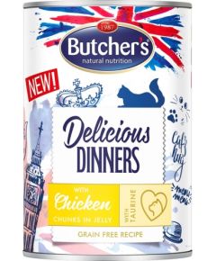 BUTCHER'S Delicious Dinners Chicken Jellied Pieces - wet cat food - 400g