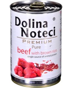 Dolina Noteci Premium Pure rich in beef with brown rice - wet dog food - 400g