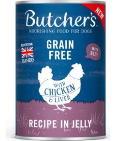 BUTCHER'S Original Recipe in Jelly Chicken - wet dog food - 400g