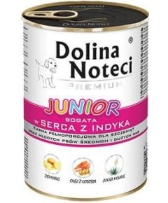 Dolina Noteci Premium Junior for dogs, rich in turkey hearts - 400g