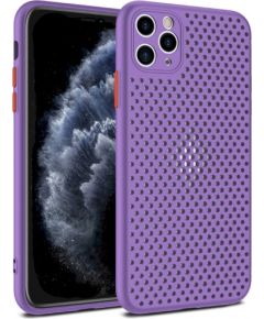 Fusion Breathe Case Silikona Aizsargapvalks Priekš Apple iPhone 12 Pro Max Violets