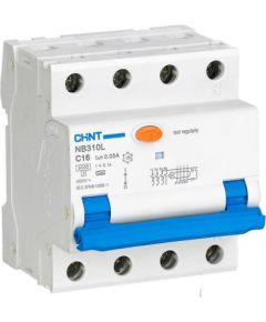 Chint Circuit breaker RCBO, NB310L/3N, 3P+N, C20, 30mA, A, 6kA NB310L3PN30MAA20C Elektro Auto lādēšanas piederumi