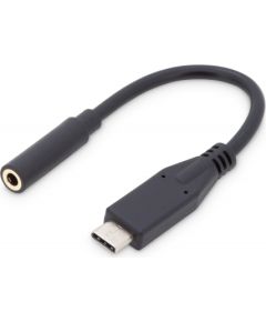 Digitus USB Type-C Audio adapter cable, Type-C - 3.5mm M/F, 0.2m, Audio input/output, Version 3.1 AK-300321-002-S	 Black, 3.5mm, Type-C