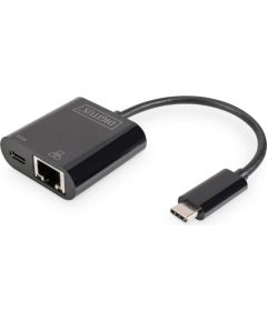 Digitus USB-Type-C Gigabit Ethernet Adapter + PD with power delivery function DN-3027	 Black