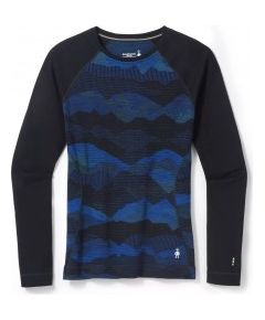 Smartwool Termo krekls SW WS Classic Thermal Merino Base Layer Pattern Crew L Blueberry Hill Mountain Scape Termoveļa