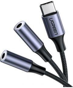 Ugreen 30732 USB-C Aux Vada Adapteris uz 2x 3.5mm Ligzda (Audio & Mikrofons) 20cm