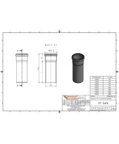 Ostendorf HTsafe kanalizācijas caurule ar uzmavu DN75 x 2000mm Cauruļvadi un viengabalai
