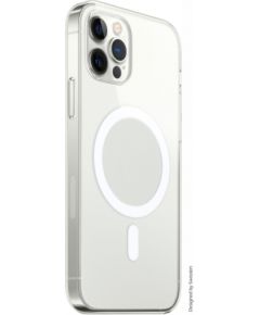 Swissten Clear Jelly MagStick Back Case 1 mm Aizmugurējais Silikona Apvalks Priekš Apple iPhone 13 Mini Caurspīdīgs