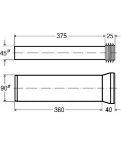 Viega pieslēguma komplekts DN 90 x 400