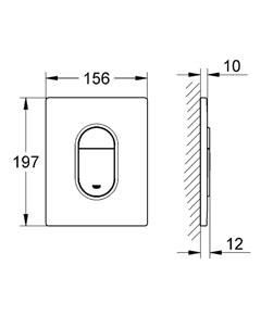 Grohe taustiņš Arena Cosmo duo, 156x197 mm, vertikāls, hroms