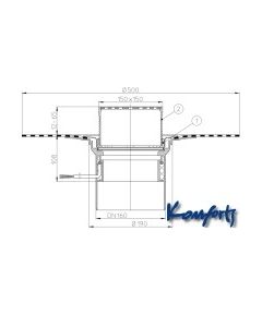 HL jumta noteka vert DN 160 (apsilde+bit+reste)