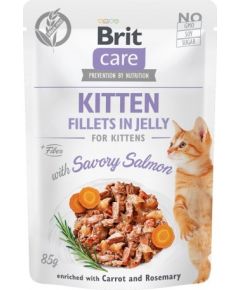 BRIT Care Fillets in Jelly salmon fillets - wet kitten food - 85 g