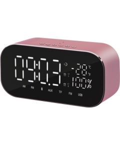 Akai ABTS-S2GD radio Clock Digital Pink