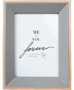 Photo frame DECOR, 10x15cm, grey/wood