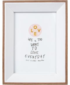 Photo frame DECOR, 10x15cm, white/wood