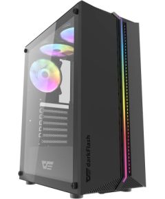 Darkflash DK151 computer case LED with 3 fan (black)
