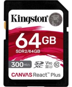 Kingston Canvas React Plus SDXC 64GB Class 10 UHS-II/U3 V90