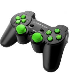 Esperanza EGG107G Gaming Controller Gamepad PC,Playstation 3 Analogue / Digital USB 2.0 Black/Green